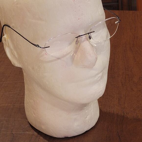 CHARMANT CH8600E BL Titanium Womens Rimless Eyeglasses 99-19-140 - Picture 10 of 13